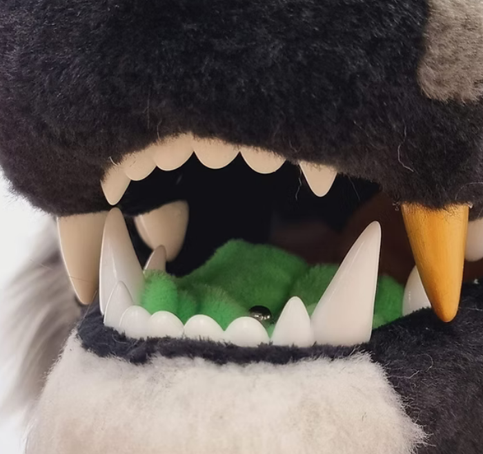 High quality fursuit close-up showing craftsmanship